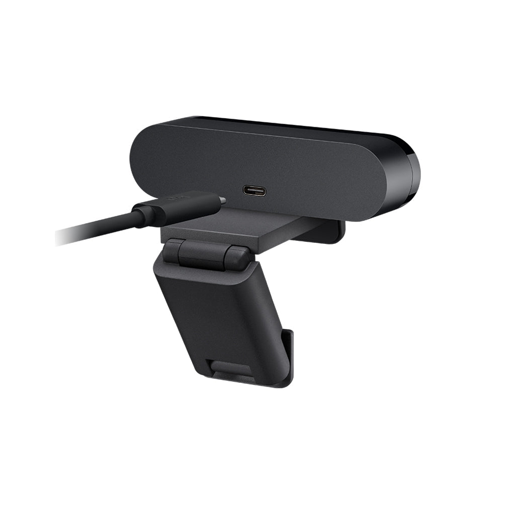 A Photo Of Logitech Brio Ultra HD 4K Pro Webcam with HDR, 5x Digital Zoom, and Omni-Directional Microphones