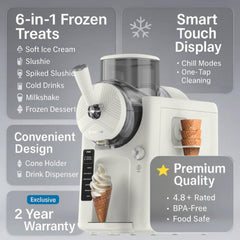 A Photo Of Nutricook Frost Ice Cream Maker, Sorbet and Milkshake Machine, 1.8L, 6 Modes, 7 Textures - Beige - NC-FRS330BG