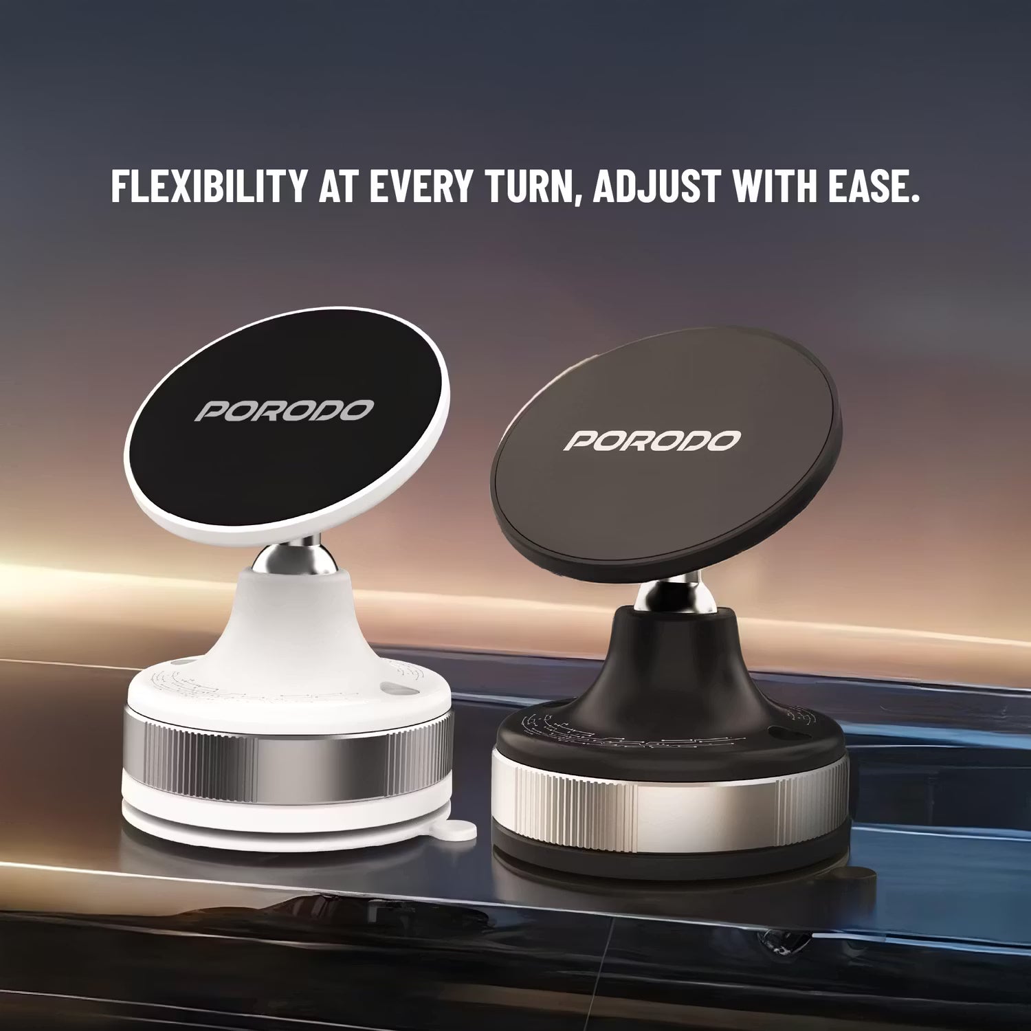 A Photo Of Porodo Phone Mount PDHSM27 - Magnetic Suction