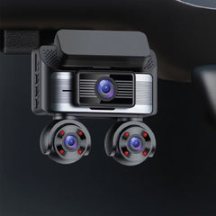 A Photo Of Powerology SENTRA Dash Camera with 4× Camera Lenses & GPS + Touch Screen Display - Black