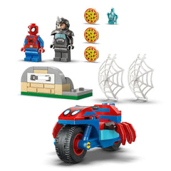 A Photo Of LEGO Marvel Spidey on his Motorcycle vs. Rhino 61 Pieces - 11206