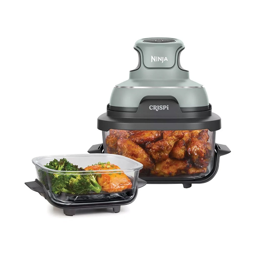 A Photo Of Ninja Crispi 4 in 1 Portable Glass Air Fryer 3.8L 1700w - Sage Green