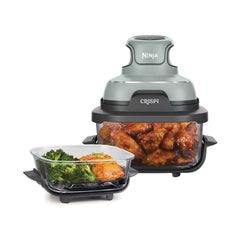 A Photo Of Ninja Crispi 4 in 1 Portable Glass Air Fryer 3.8L 1700w - Sage Green