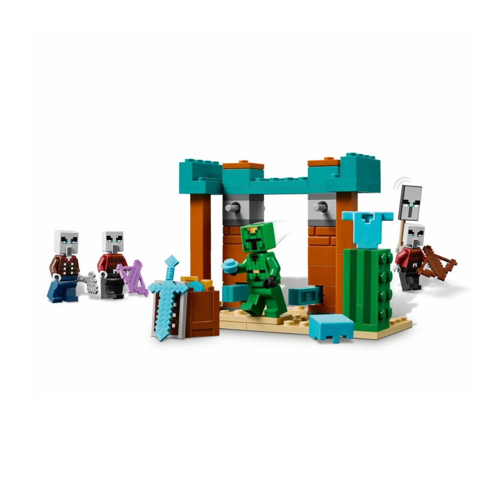 A Photo Of LEGO Minecraft The Illager Desert Patrol 105 Pieces - 21267