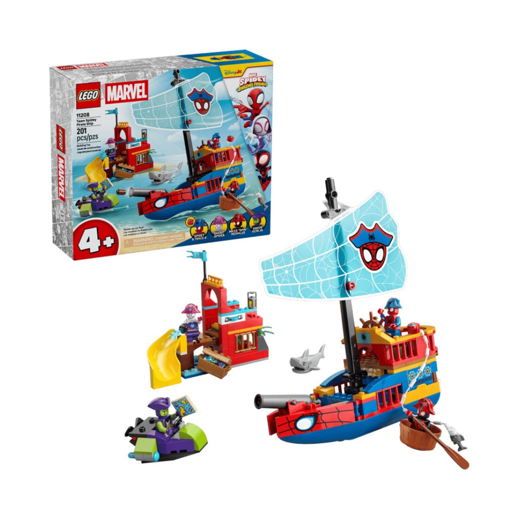 A Photo Of LEGO Team Spidey Pirate Ship - 201 Pieces - 11208