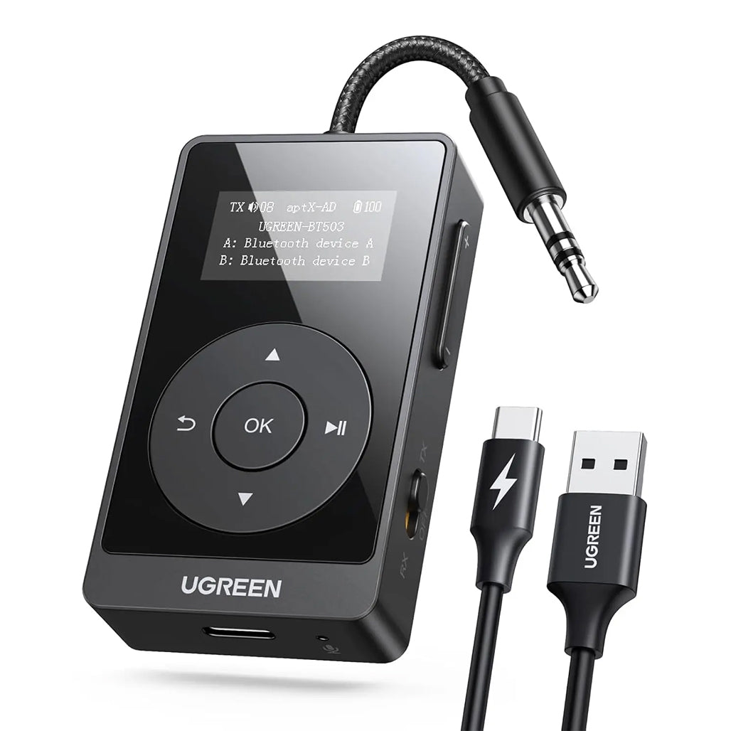 A Photo Of Ugreen 2-in-1 Bluetooth 5.3 transmitter and receiver
