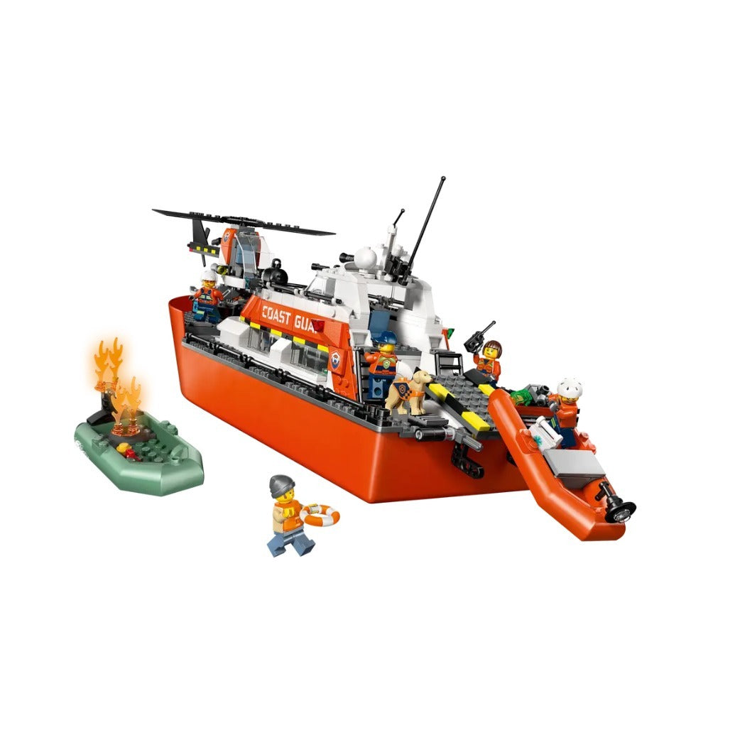 A Photo Of LEGO City Coast Guard Rescue Boat & Helicopter 742 Pieces - 60504
