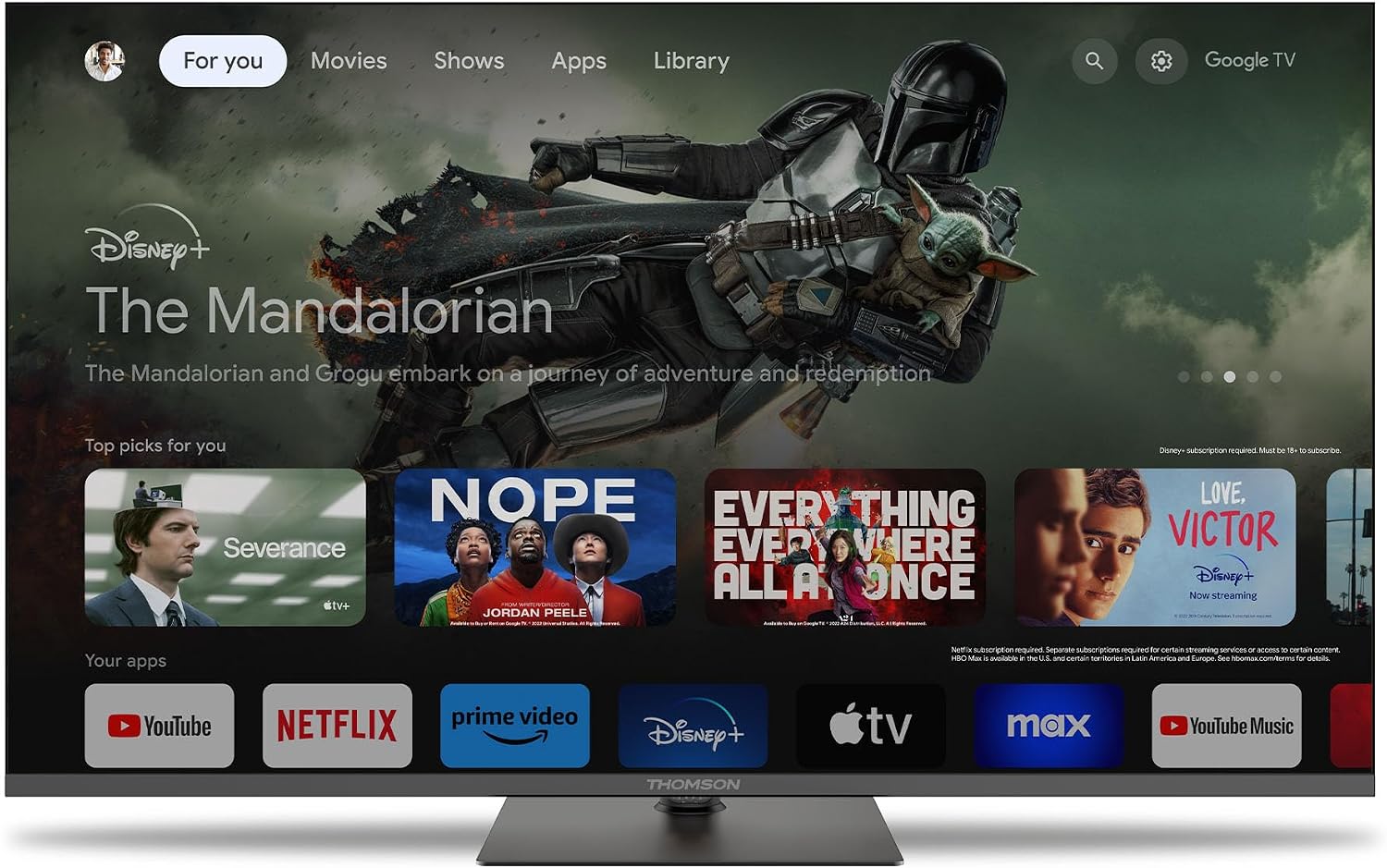 A Photo Of Thomson 43 Inch (109 cm) QLED Central Stand Google Smart TV