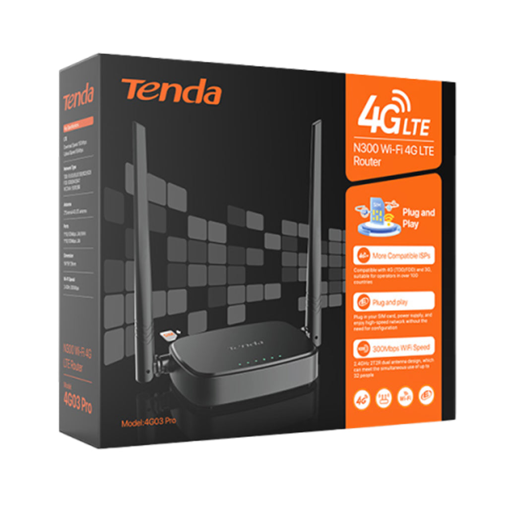 A Photo Of Tenda 4G03 Pro N300 4G LTE Router (Internal & External Antennas