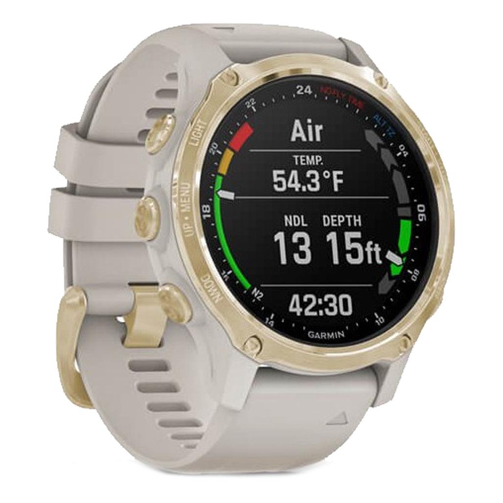 A Photo Of Garmin Descent MK2S - Light Gold With Light Sand Silicone Band