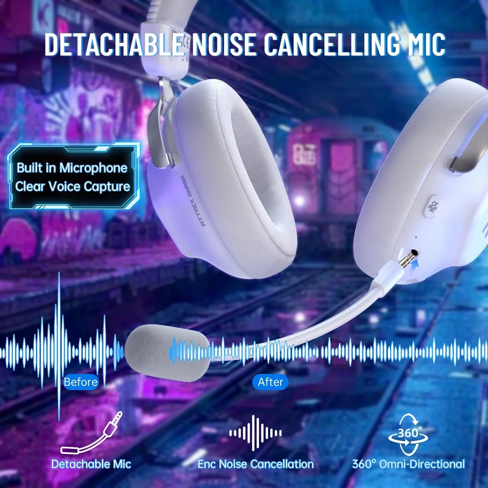 A Photo Of ATTACK SHARK L50 PRO - Wireless Gaming Headset