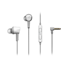 A Photo Of Asus ROG Cetra II Core Moonlight White - Wired In-Ear Gaming Headphones, 9.4mm Neodymium Drivers, Stereo Sound, 3.5mm Connector