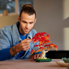 A Photo Of LEGO Japanese Red Maple Bonsai Tree - 474 Pieces - 10348