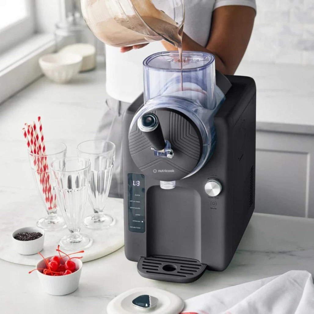 A Photo Of Nutricook Frost Ice Cream Maker, Sorbet and Milkshake Machine, 1.8L, 6 Modes, 7 Textures - Black - NC-FRS330BK