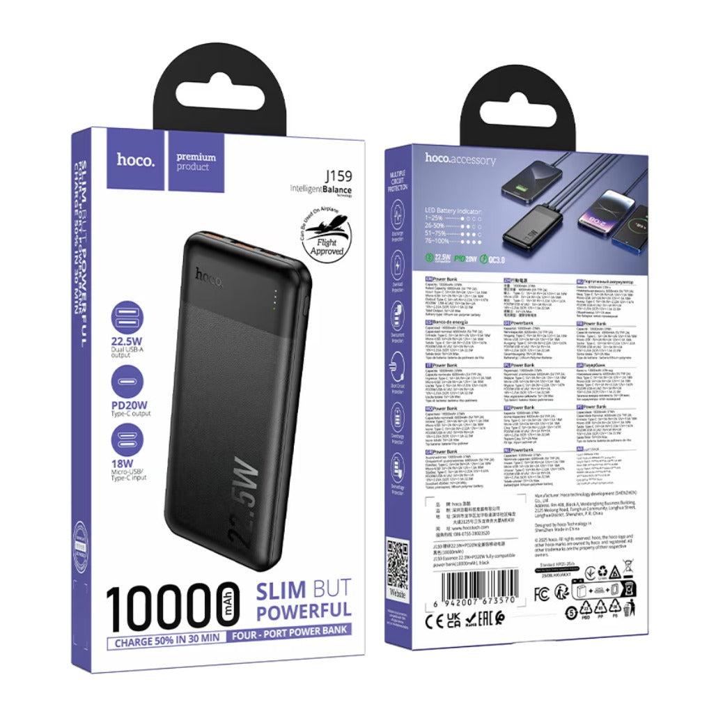 A Photo Of Hoco J159 Essence 22.5W + PD20W 10000mAh Power bank