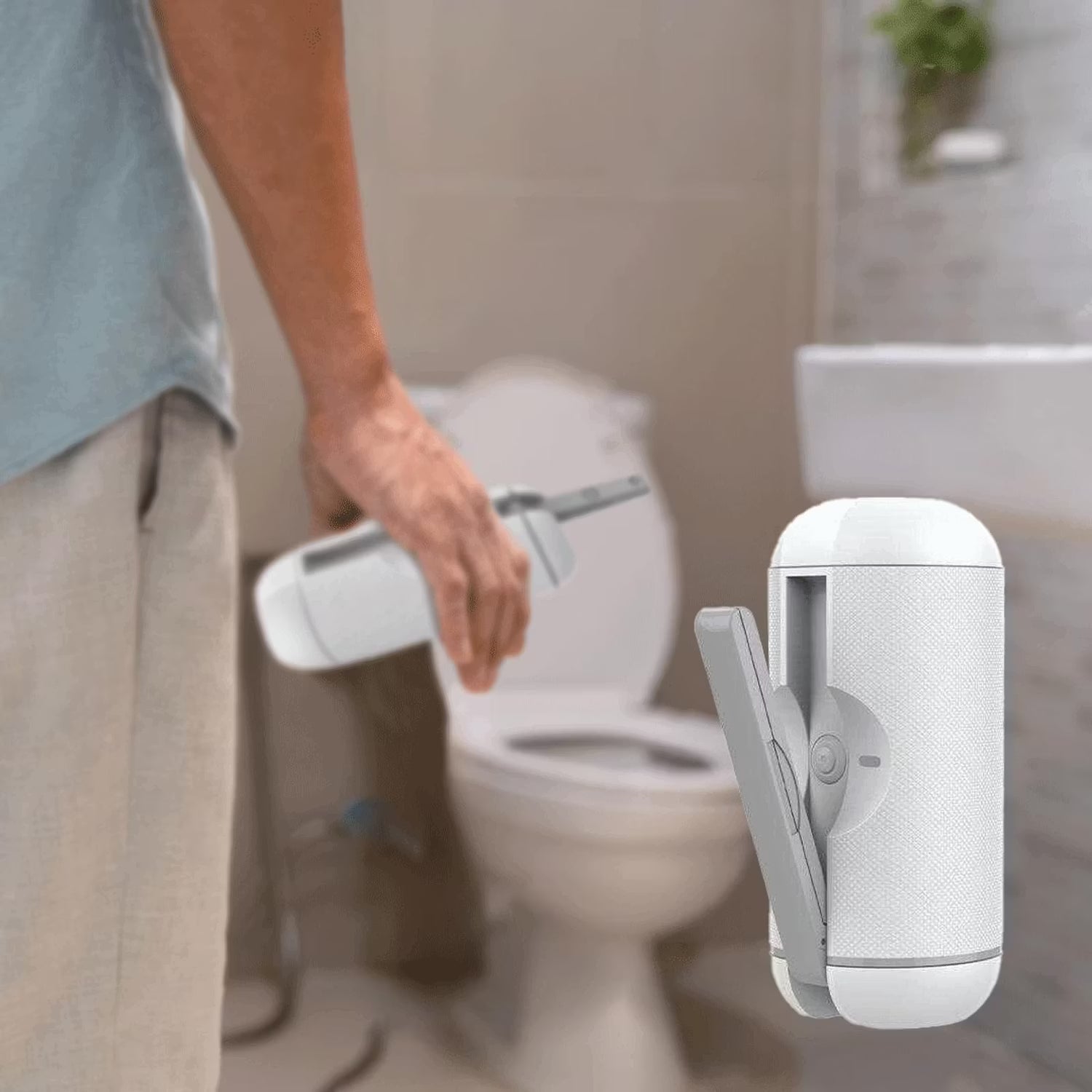 A Photo Of Green Lion Electric Pocket Bidet GNPBIDETSPWH - Portable, White