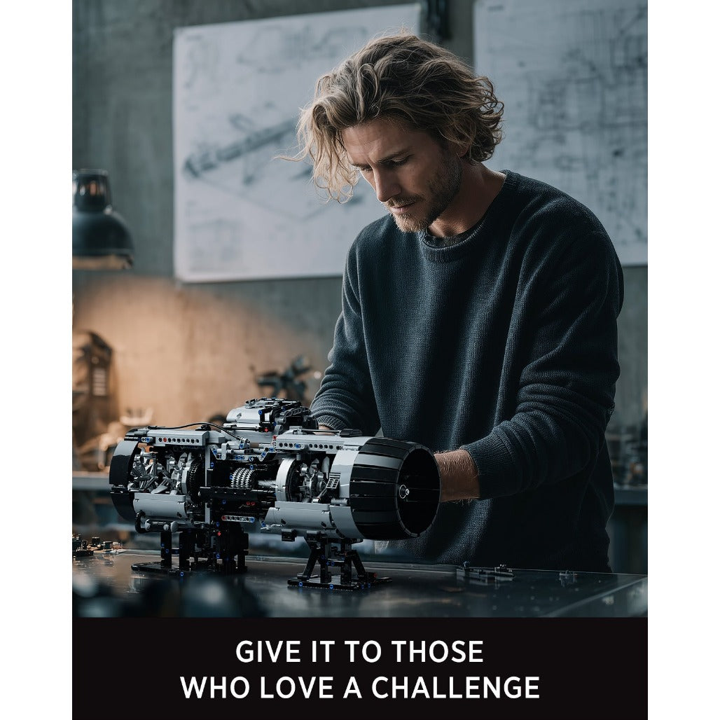 A Photo Of Nifeliz Turbofan Engine Building Set - 2216 Pieces - NF10317