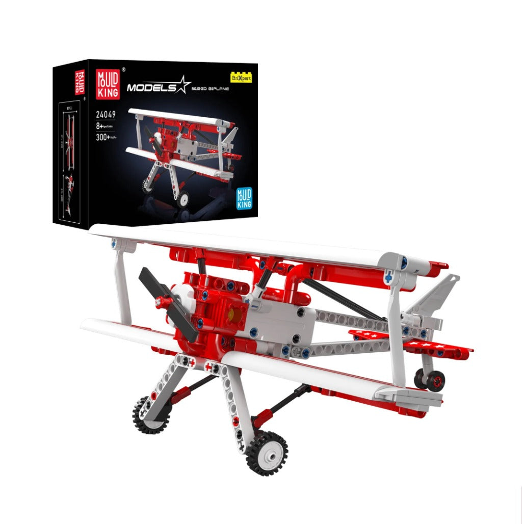 A Photo Of Mould King Red Ciplane Model Building Toy Set - 300 Pieces - 24049