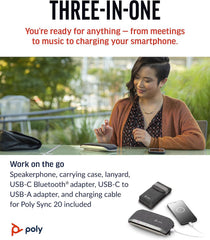 A Photo Of Poly Sync 20+ USB-C/A Portable Bluetooth Speakerphone - 772D1AA
