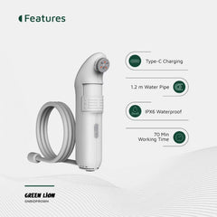 A Photo Of Green Lion Compact Bidet GNBIDPRO - Rechargeable, 2 Spray Modes, White