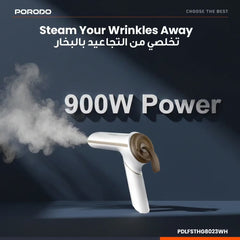 A Photo Of Porodo Handheld Steamer Thermia Mini PDLFSTHG8023WH - Compact, White