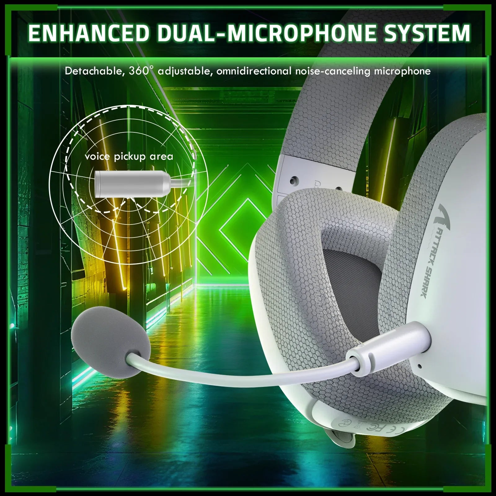 A Photo Of ATTACK SHARK L80 PRO - Wireless Gaming Headset