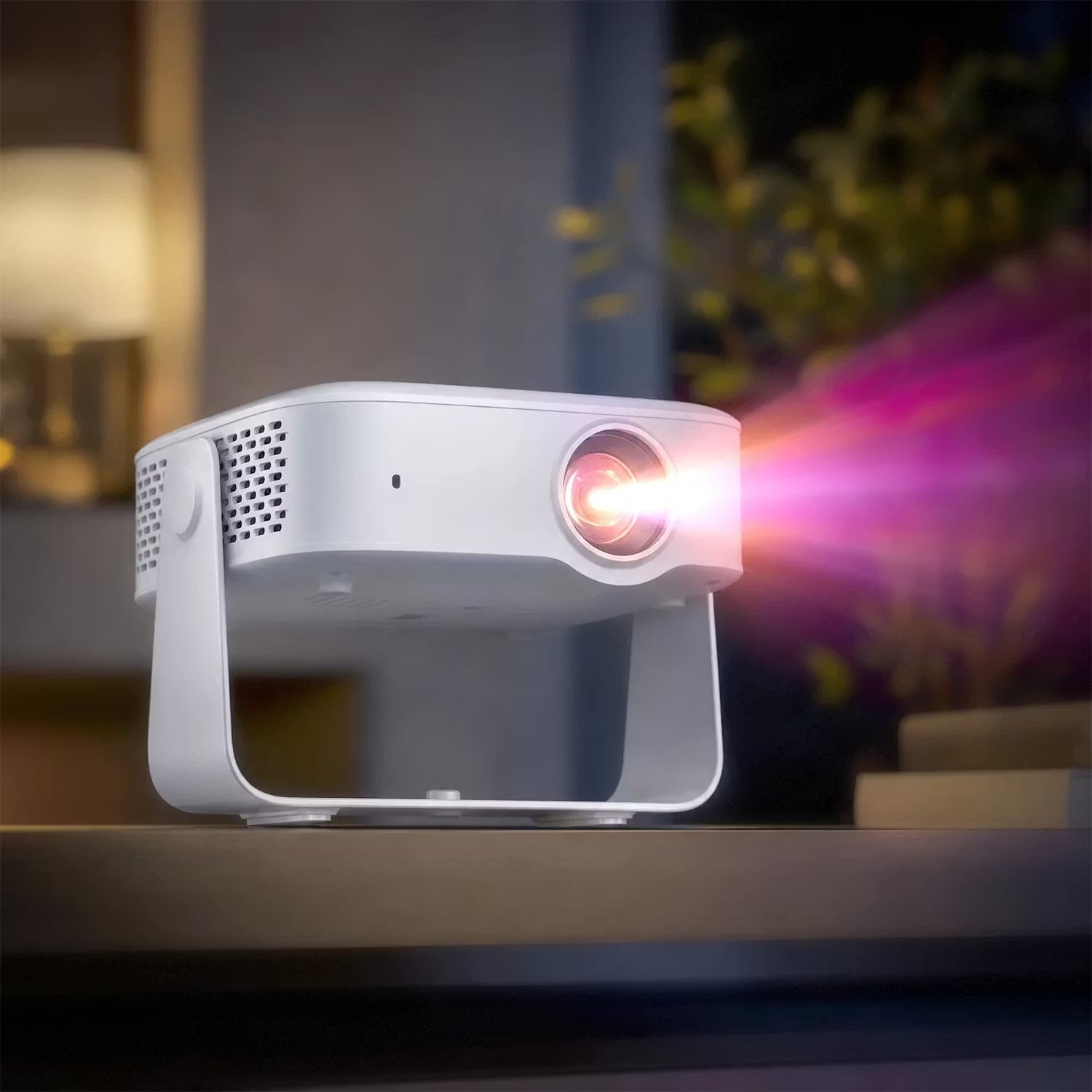 A Photo Of Porodo Raya Smart Android Projector, 45