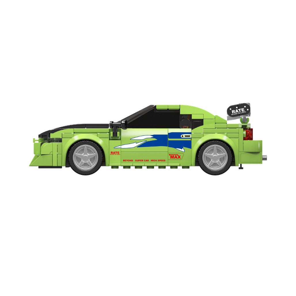 A Photo Of Mould King 27033S Eclipse GS Green Model Car Building Toy Set - 390 Pieces - 27033