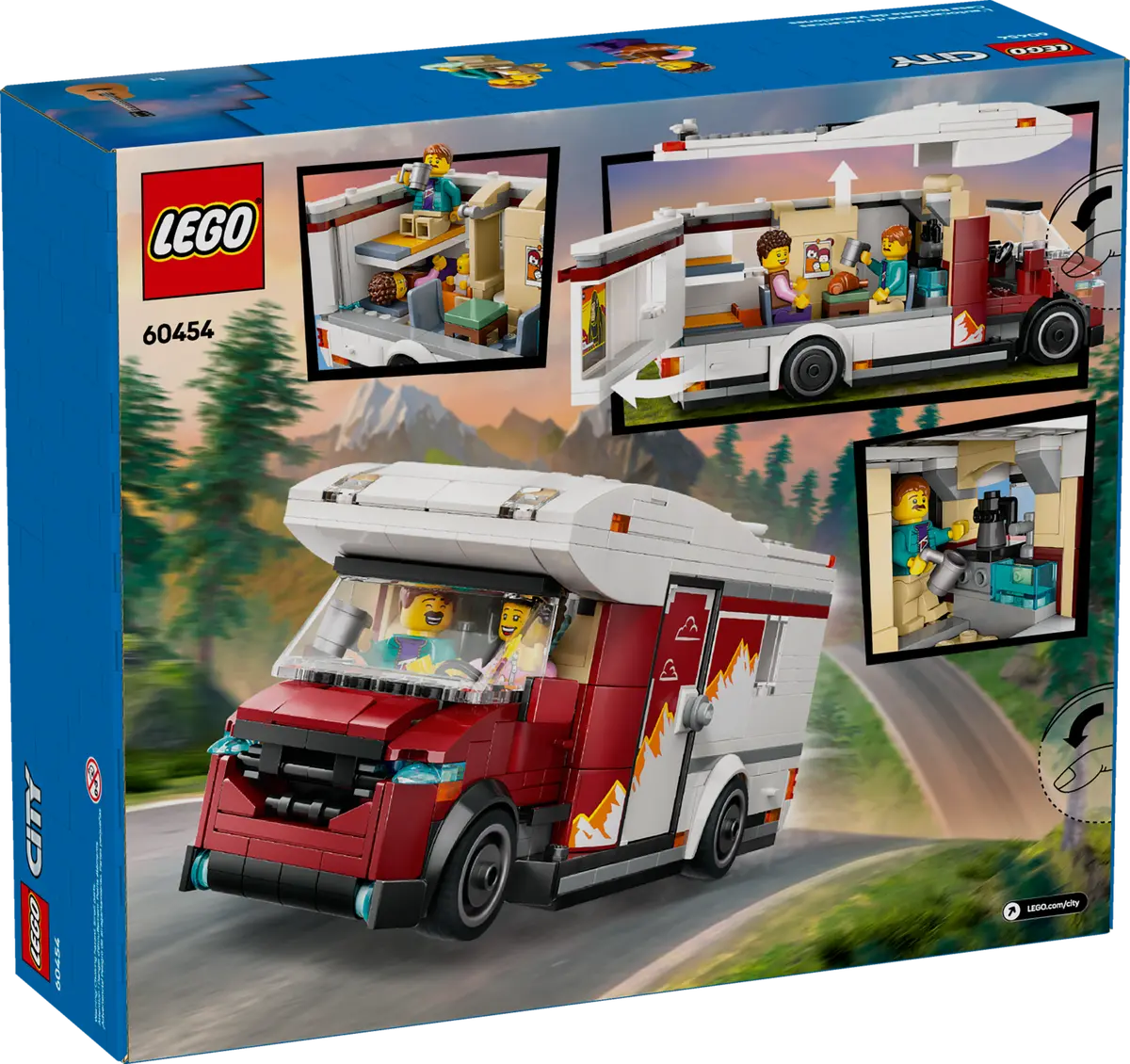 A Photo Of LEGO City Holiday Adventure Camper Van 385 Pieces - 60454