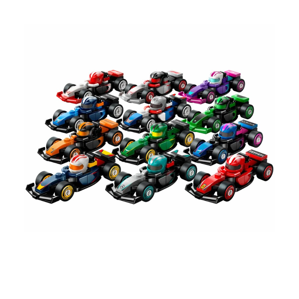 A Photo Of LEGO Minifigures F1® Collectible Race Cars 29 Pieces - 71049