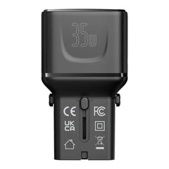 A Photo Of Porodo Universal Travel Pocket Charger PD-FWCH055-BK - Black