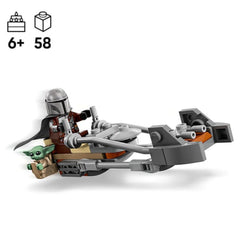 A Photo Of LEGO The Mandalorian & Grogu's Speeder Bike™ - 58 Pieces - 75436