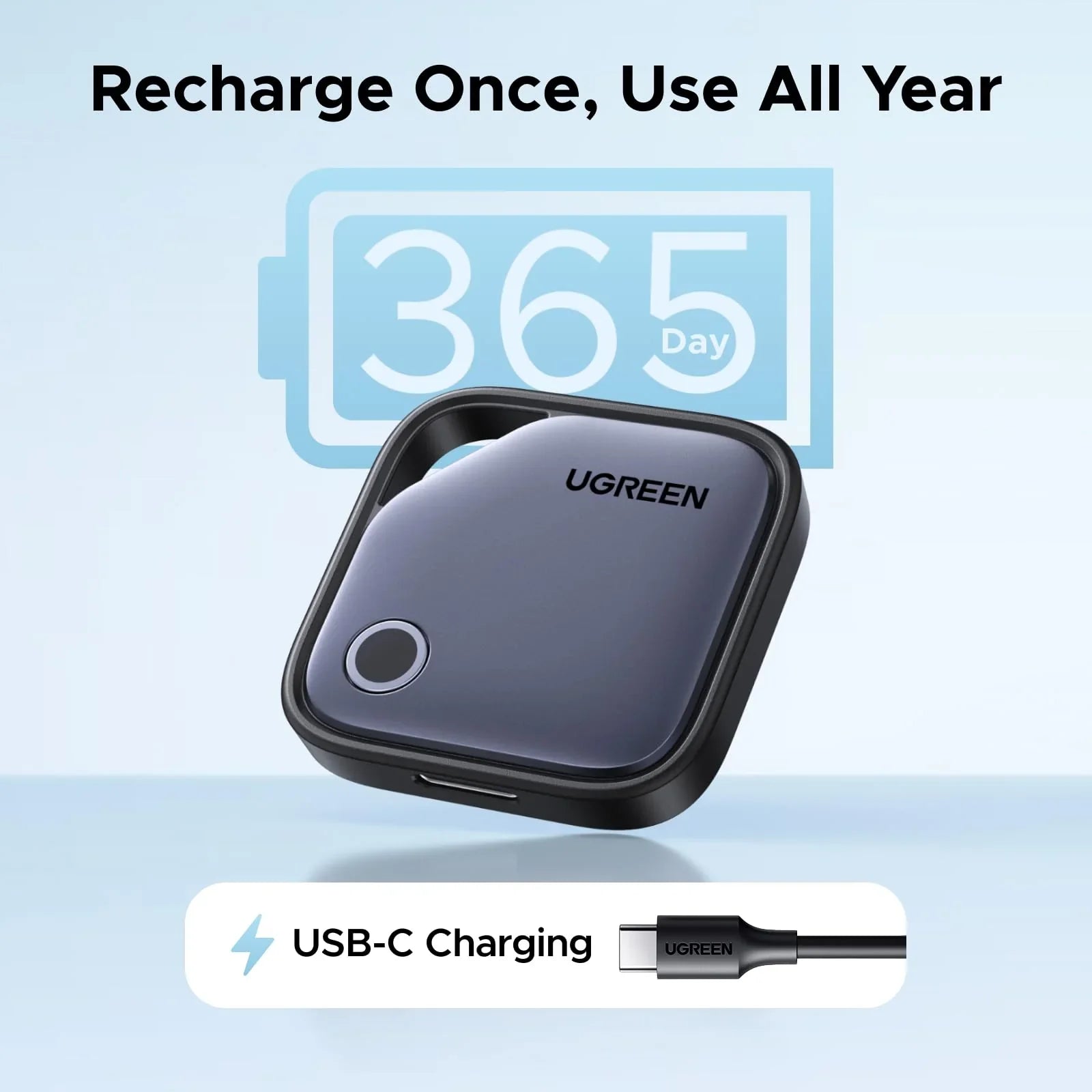 A Photo Of UGREEN FineTrack Duo Bluetooth Tracker for iOS & Android – USB-C Rechargeable | 75646P