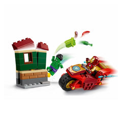 A Photo Of LEGO Marvel Iron Man with Bike and The Hulk 68 Pieces - 76287