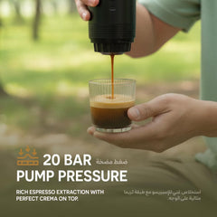 A Photo Of Green Lion Coffee Maker GNCFCFGL05WH - 20 Bar Pump, White
