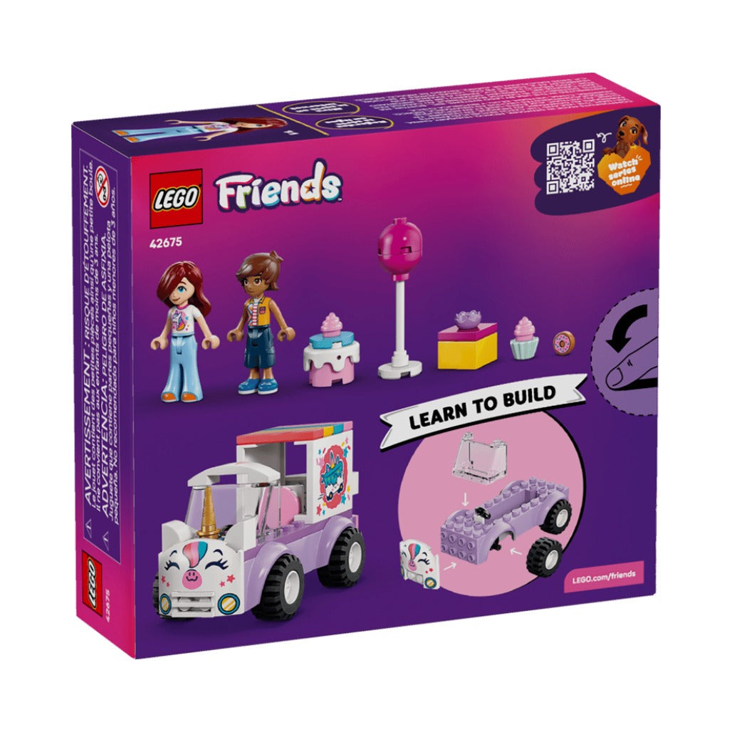 A Photo Of LEGO Unicorn Cake Delivery Car - 67 Pieces - 42675