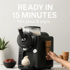 A Photo Of Nutricook Frost Ice Cream Maker, Sorbet and Milkshake Machine, 1.8L, 6 Modes, 7 Textures - Black - NC-FRS330BK