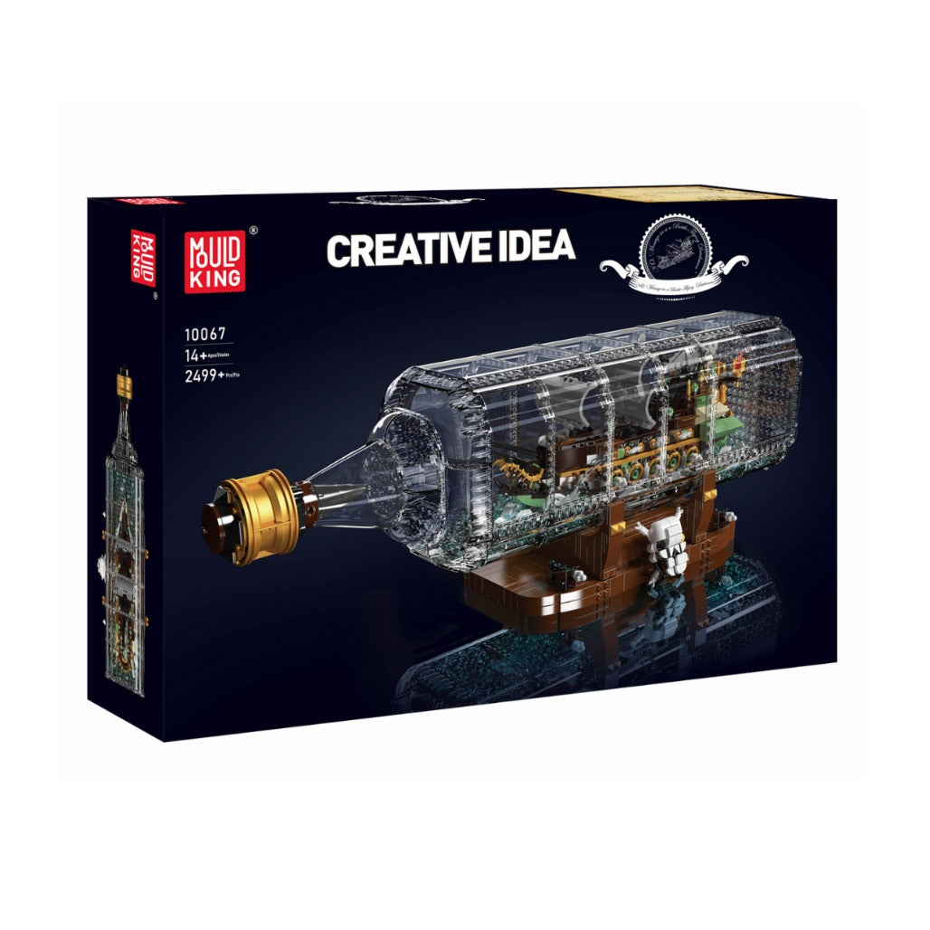 A Photo Of Mould King Flying Dutchman Ship-In-a-Bottle Building Toy Set - 2499 Pieces - 10067