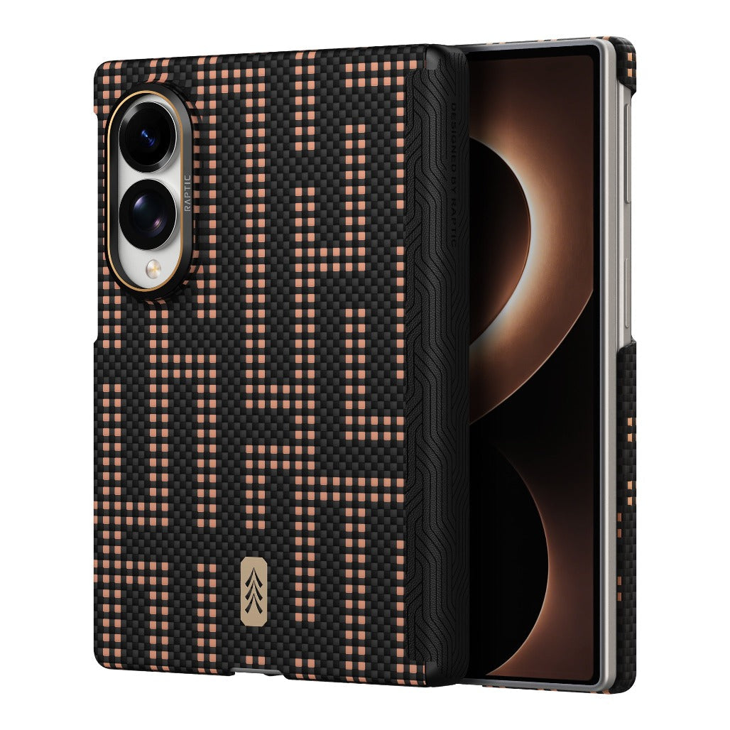 A Photo Of Raptic Aramid Skin Pro Slim Magnetic Case for Galaxy Z Fold8/Z Fold8 Ultra - Grid Valor