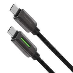A Photo Of Powerology USB-C Cable PCABXGH123BK - 60W PD, Braided, Black