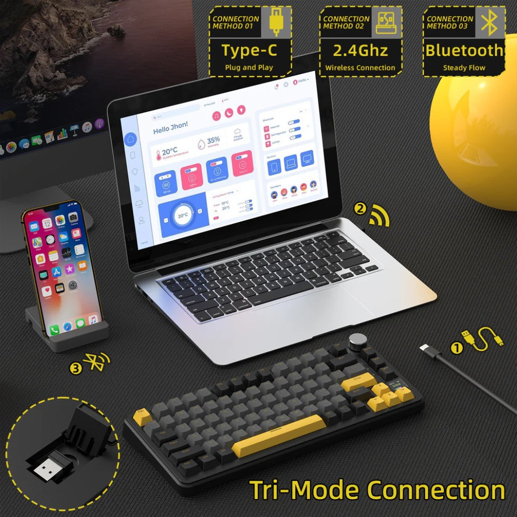 A Photo Of Attack Shark X85 Pro - 75% Wireless Mechanical Gaming Keyboard