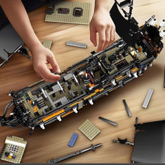 A Photo Of Mould King Black Pirates Ship Model Building Toy Set - 3180 Pieces - 13199