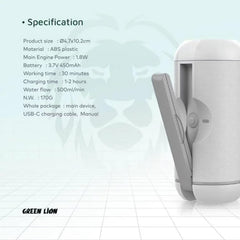 A Photo Of Green Lion Electric Pocket Bidet GNPBIDETSPWH - Portable, White