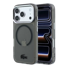 A Photo Of Lacoste iPhone 18 Pro Max MagSafe Case IML Smoked Matte Frosted Finish Hard Cover, Scratch Resistant