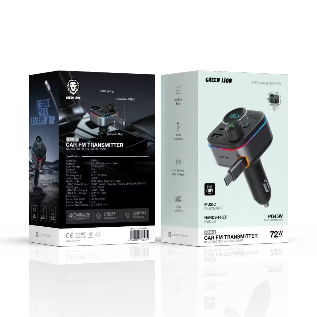 A Photo Of Green Lion FM Transmitter GFM-2 - 72W, Black