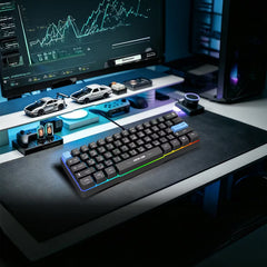 A Photo Of Green Lion GKM-60 Wired Gaming Keyboard - RGB Backlight, Black - GNGKM60KEYBK