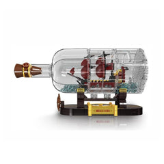 A Photo Of Mould King The Mini Queen Revenger Ship-In-a-Bottle Building Toy Set - 885 Pieces - 10085