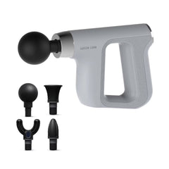 A Photo Of Green Lion Impact Fascial Gun Massager, 4×Massger Heads, 5×Speed Levels, 2 Hour Working Time, Ideal for Stress Relief - Gray