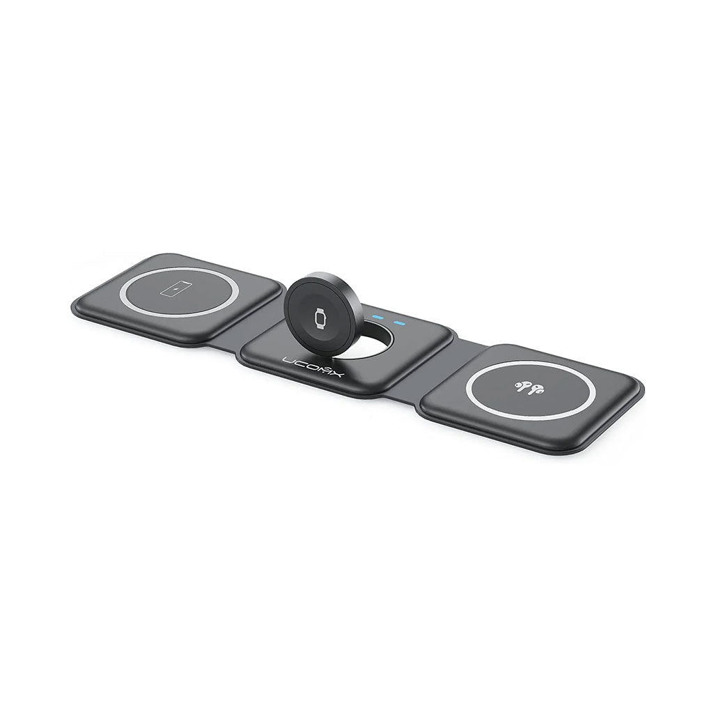 A Photo Of UCOMX Nano 3-in-1 Foldable Wireless Charging Station - Efficient and Versatile Charging Solution