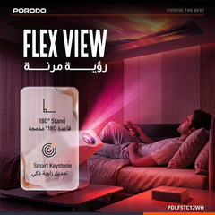 A Photo Of Porodo Raya Smart Android Projector, 45